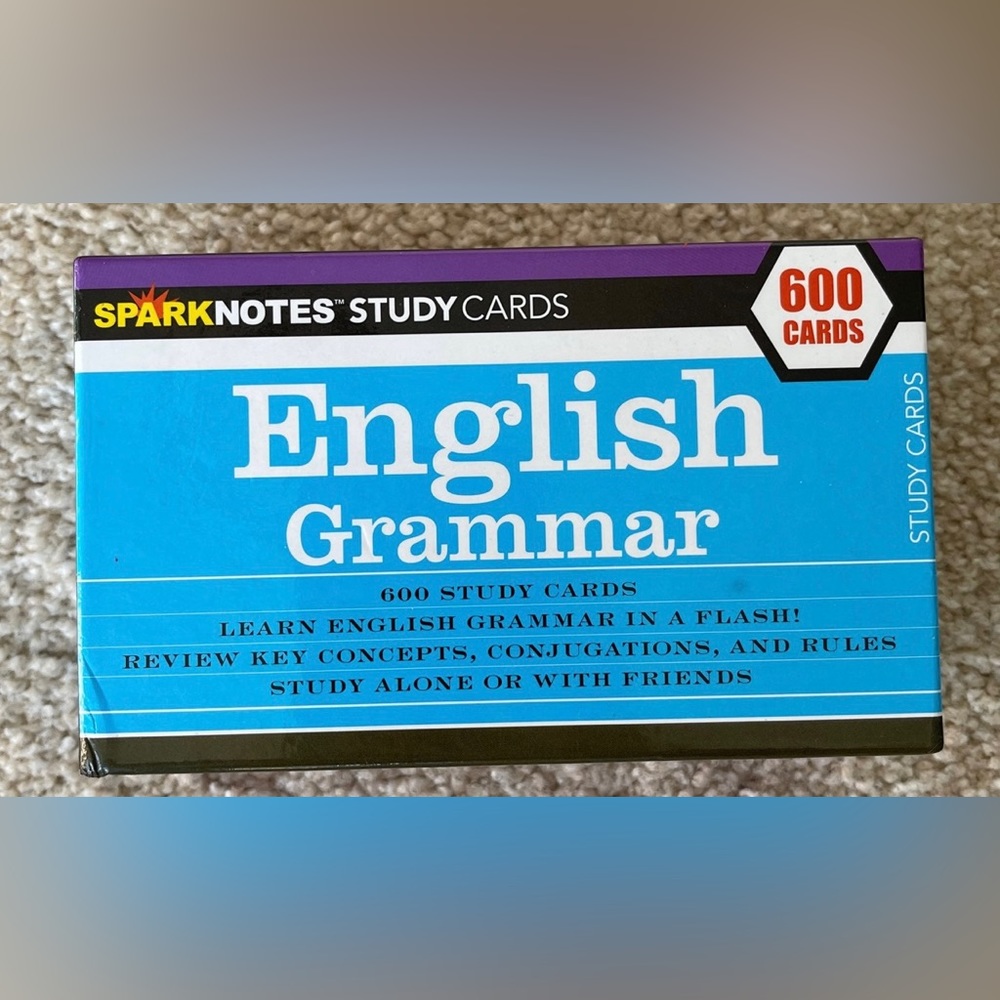 EUC SPARK NOTES English Grammar Box of 600 STUDY CARDS Homeschool Language Arts